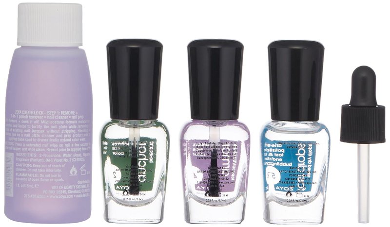 Zoya Mini Color Lock System Manicure Kit - Clear 4-Piece Set for Long-Lasting Nails