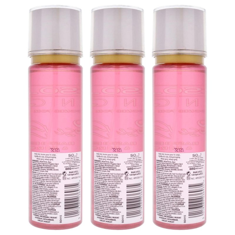 Rose Berry Body Mist for Women - Unique Fragrance | 5.1 oz - Pack of 3