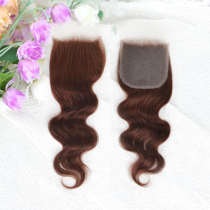 Body Wave Closure - 4x4 Brazilian Human Hair HD Lace in Chocolate Brown | 12 Inch Free Part