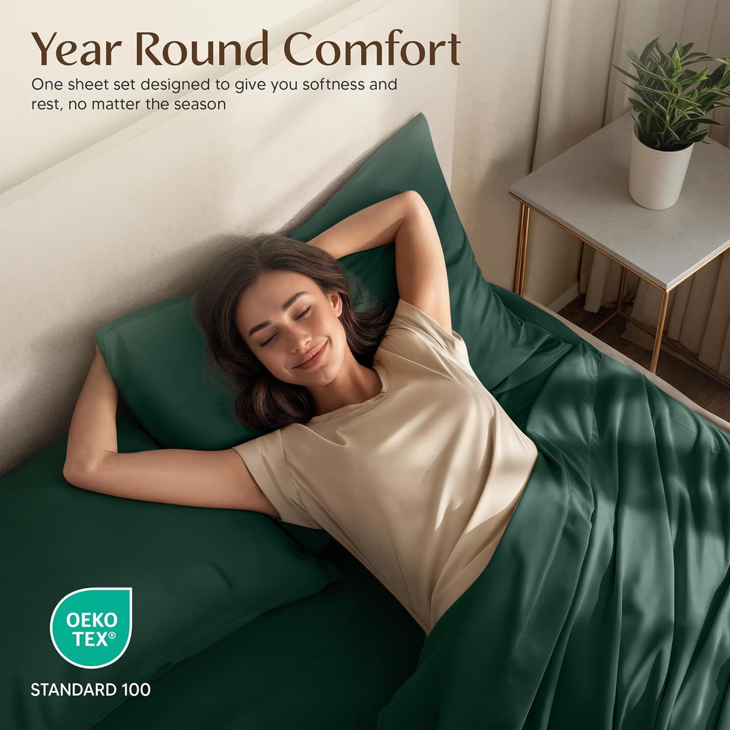 Utopia Bedding King Size Sheet Set - Soft, Breathable Microfiber | 4-Piece in Emerald Green