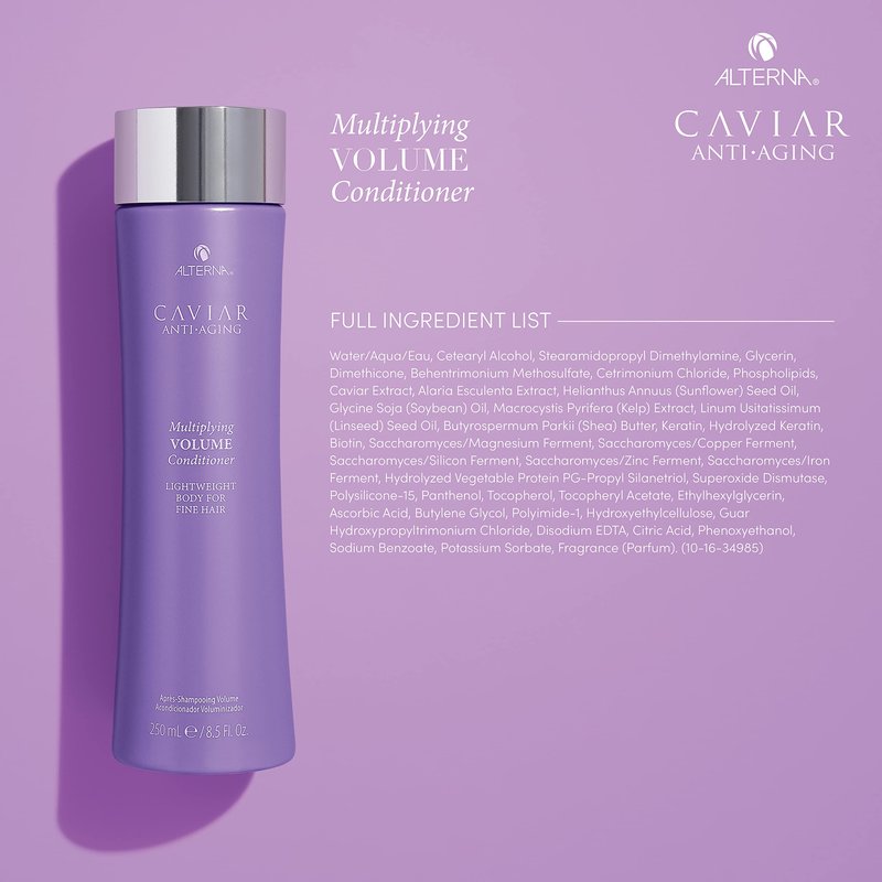 Alterna Caviar Anti-Aging Multiplying Volume Shampoo and Conditioner Set, 8.5-Ounce (2-Pack)