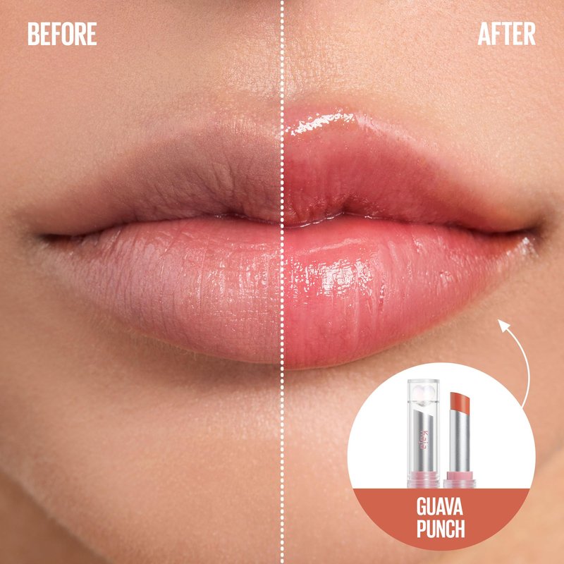 Kaja Juicy Glass Lip Balm | Plumping Lip Gloss Hydrating Lip Balm, Korean Beauty Tinted Lip Care, Moisturizing Lip Products, Nourishing Lip Moisturizer, Radiant Glow | Guava Punch, 0.15 oz
