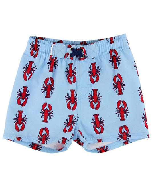 RUGGEDBUTTS Boys UPF50+ Sun Protection Animal Swim Trunks - My Little Lobster, 18-24m
