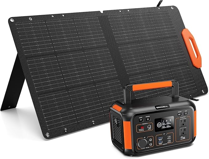 500W Portable Power Station 519.48Wh, Solar Generator with 60W USB-C PD Output, Built-in BMS 120V Pure Sine Wave AC Outlet Backup Lithium Battery for Outdoors Camping Travel Emergency (Peak 1000W)