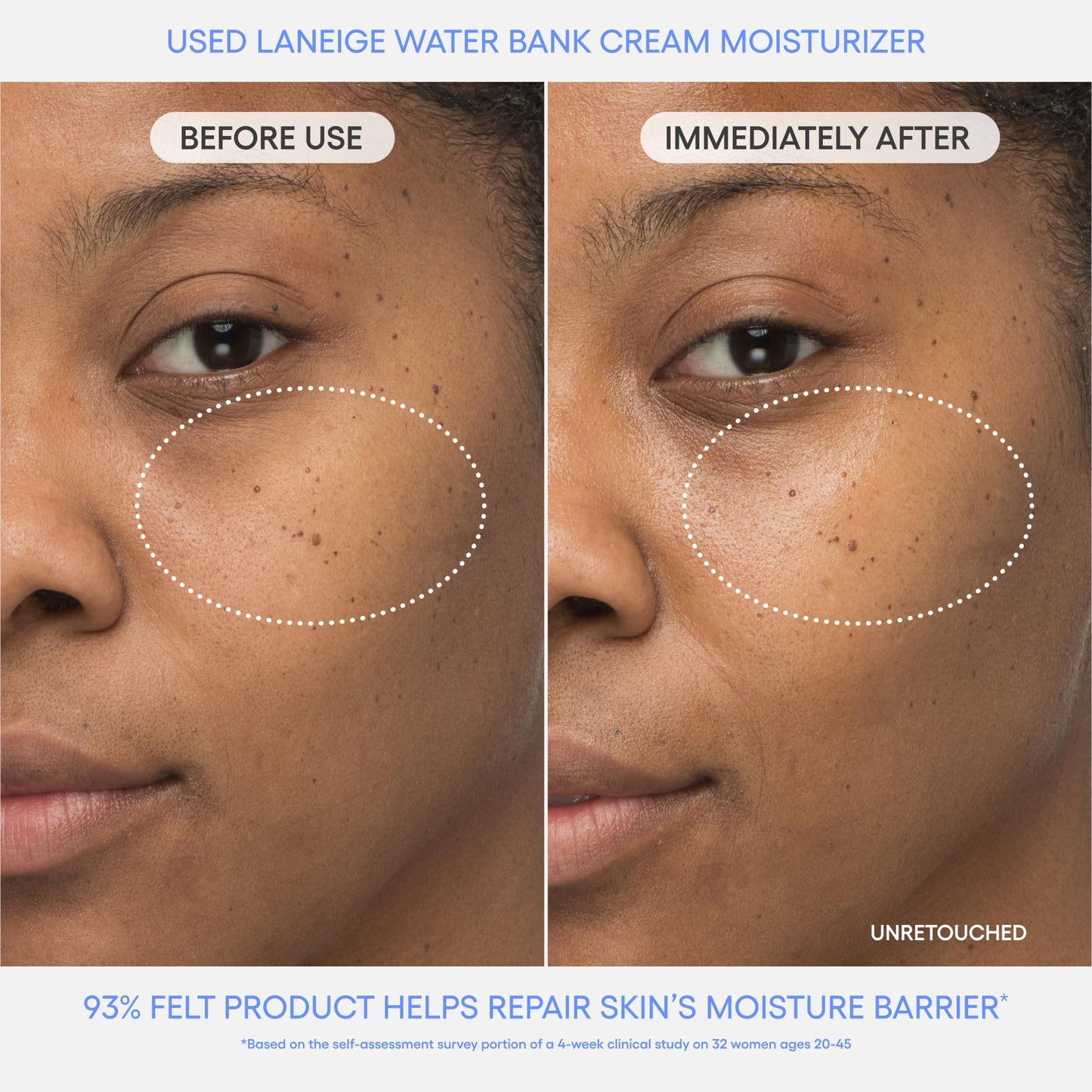 LANEIGE Water Bank Blue Hyaluronic Acid Cream Daily Face Moisturizer: Hydrating Korean Lightweight Face Cream with Ceramides & Squalane for Lasting Deep Hydration & Skin Barrier Support, Refill