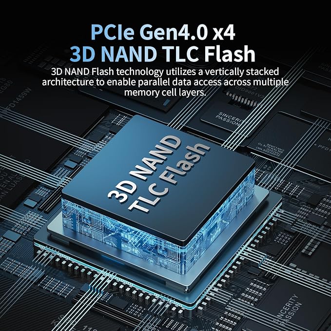 Ediloca 2TB SSD NVMe M.2 2280 PCIe Gen4 x4 Internal Solid State Drive - Up to 7400MB/s, 2TB SSD PS5 Dynamic SLC Cache, PS5 Compatible for Gaming PC Laptop(EN870)