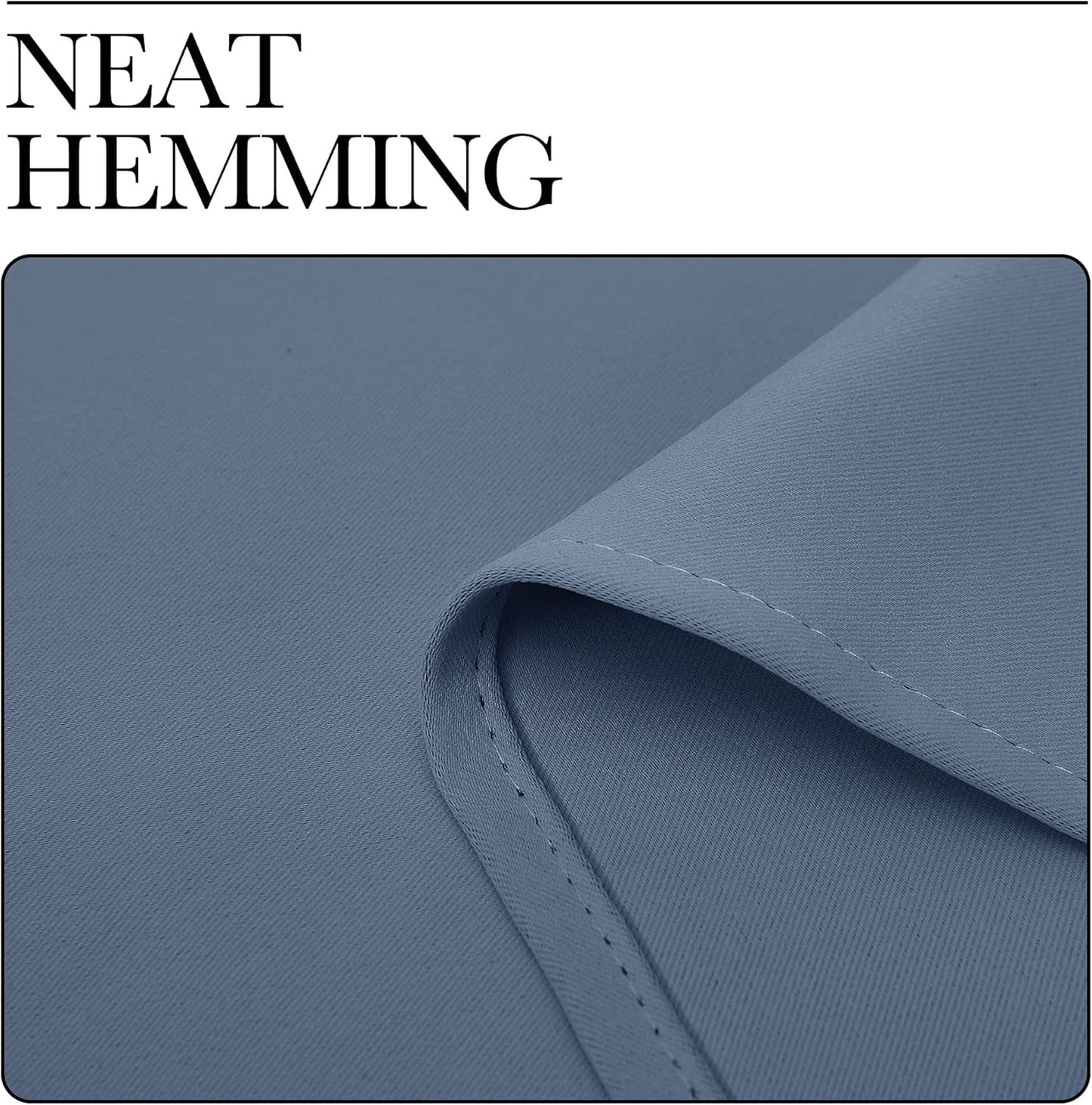 NICETOWN Room Darkening Curtain Panels - Stone Blue, 108" Length, Thermal Insulated, 2 Pieces for Total Privacy