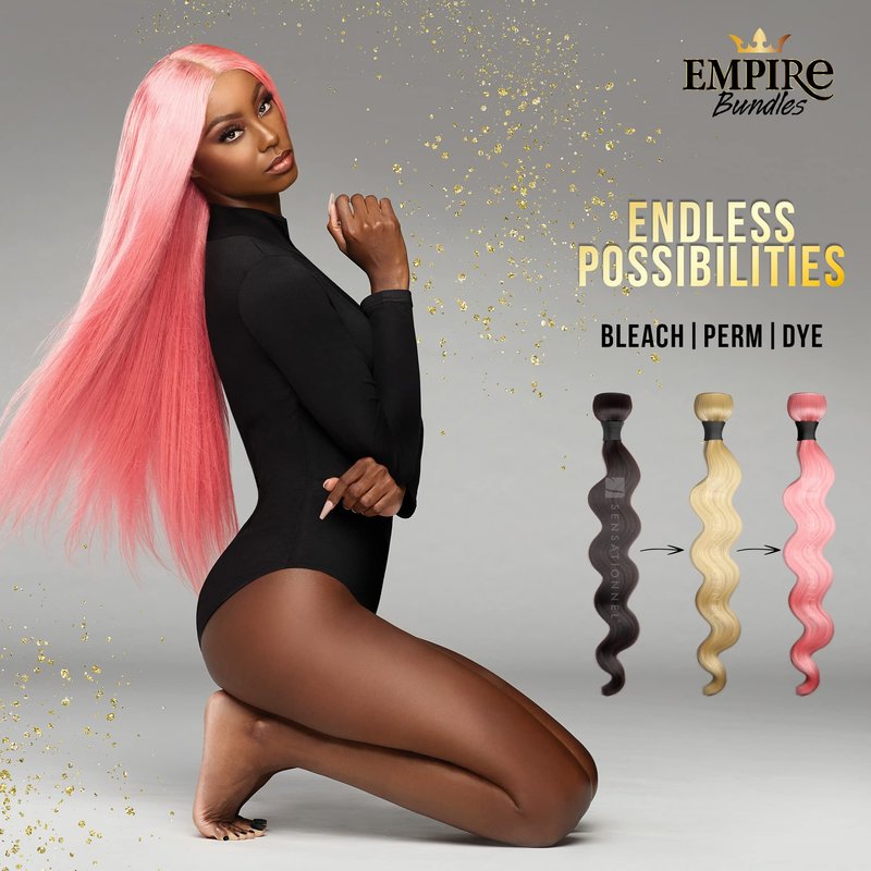 Sensationnel Empire bundles- body wave 10a tangle shed free human hair for weaving and sew in styles - 1 pack (16 inch, NATURAL/BLACK)