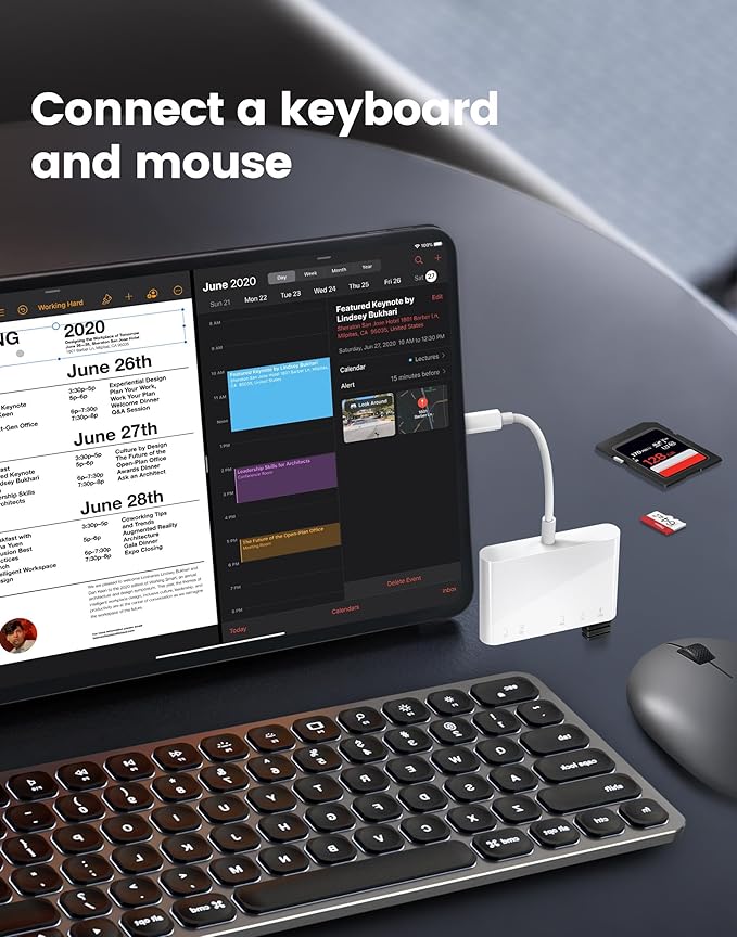 Oyuiasle USB C SD Card Reader, USB-C to SD MicroSD XD Picture MS Memory Stick Cards, Type C 5 Slots Memory Card Adapter for iPhone 15 iPad Mac Laptop MacBook and Android Galaxy More USBC Devices