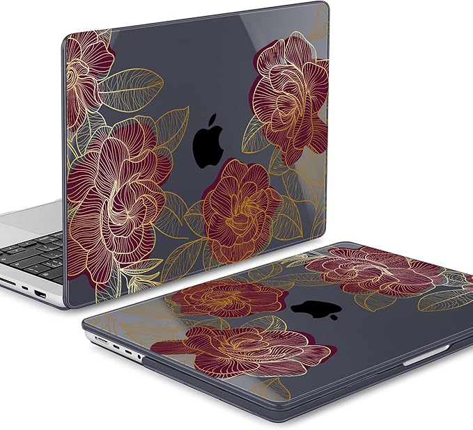 Mektron Case for 2026 M5 MacBook Pro 16 inch A3429 A3428 M4 A3403 A3186 M3 A2991 M2 A2780 M1 A2485 (2021-2025) Pro/Max with Liquid Retina XDR, Hard Shell Plastic Laptop Cover, Golden Rose