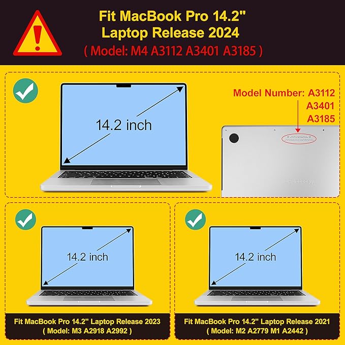 Tuiklol for MacBook Pro 14 Inch Case 2026 2025 2024 2023 2022 2021 Release M5/M4/M3/M2/M1 A2442 Pro/Max,Hard Shell Case with Screen Protector for Touch ID, Bright Abstract