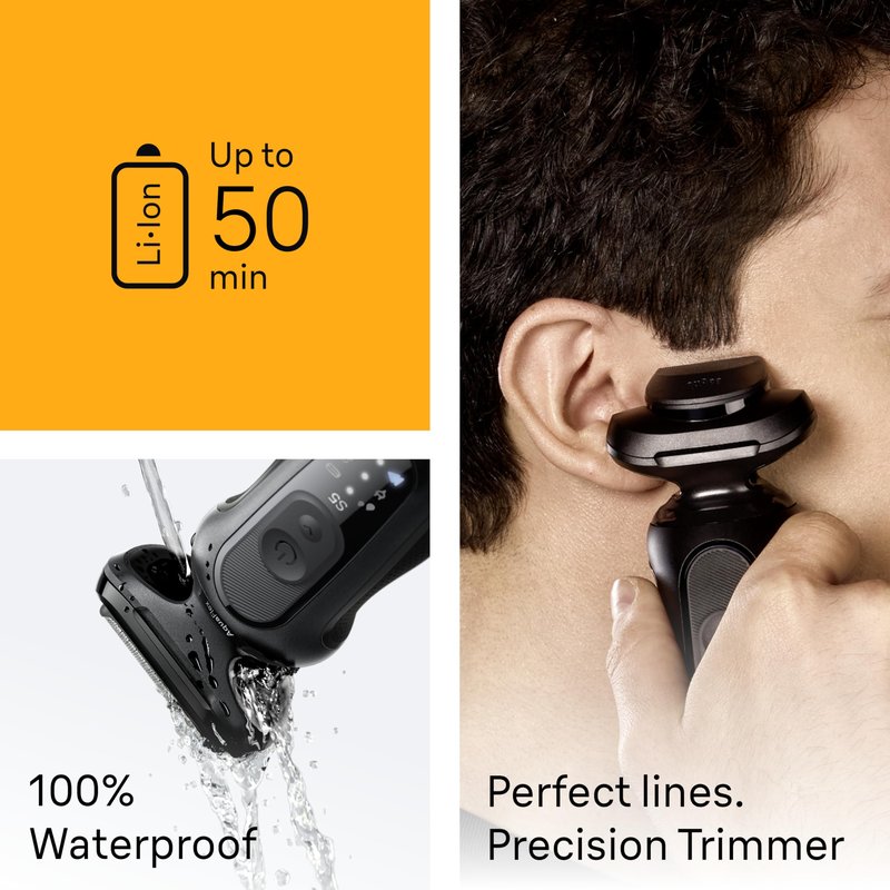 Braun Electric Razor for Men Series 5, Beard Shaver, Electric Shaver, Precision Trimmer, 4-in-1 Clean & Charge Center, S5 5160cc