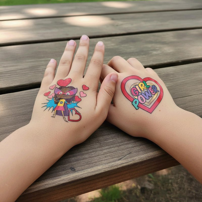 PapaKit 36 Pc Superhero Temporary Tattoo Set - 18 Individually Wrapped Sheets | Birthday Party Favors, Classroom Rewards, Goodie Bag Fillers