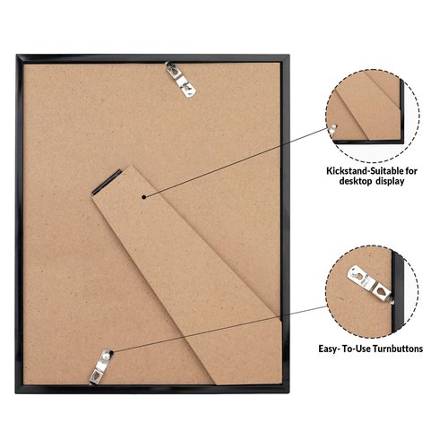 LaVie Home 3x4 Picture Frame for Wall Display, 3x4 Black Picture Frame with HD Plexiglas, 3 x 4 Frame 1 Pack, Display Frame for Vertical or Horizontal, Classic Collection