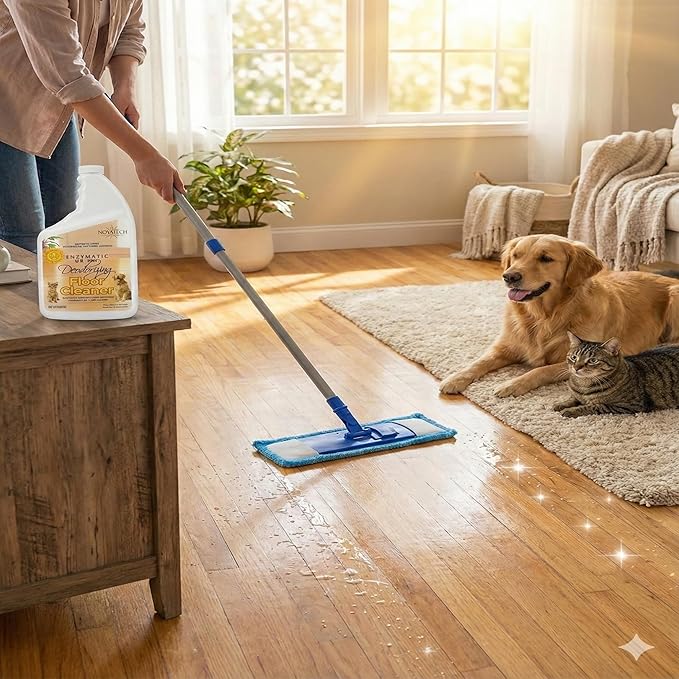 Pet Floor Cleaner â Enzyme Powered Odor Eliminator. Floor Cleaner for Mopping â Removes Urine & Stains â Deep Cleaner for Floors & Grout â Commercial-Grade Concentrate