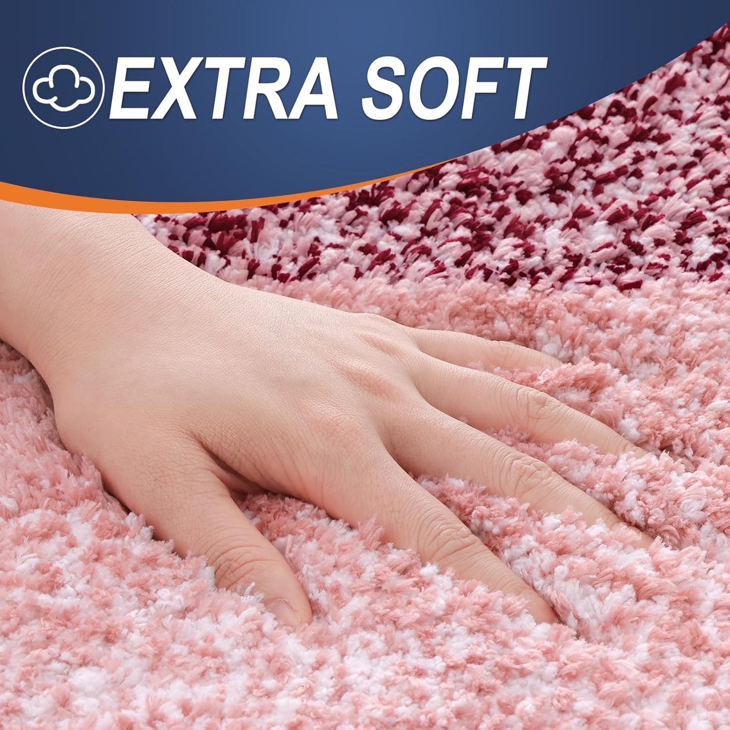 OLANLY Bathroom Rugs - Extra Soft Microfiber Mat 36x24 | Quick Dry & Machine Washable, Red