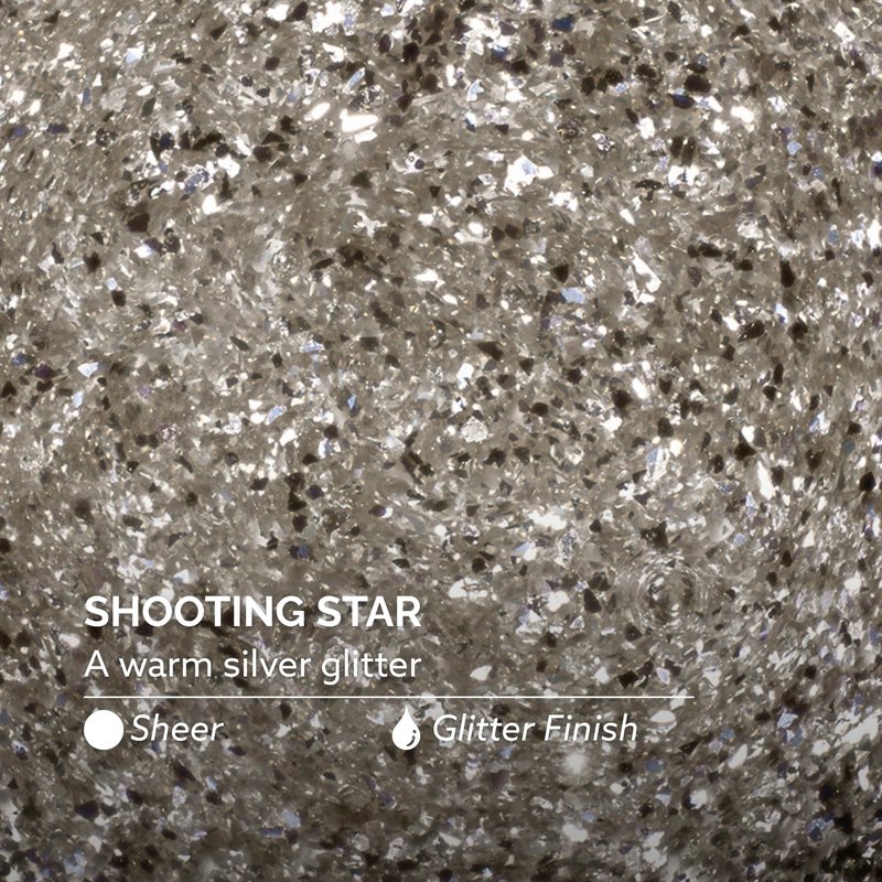 Dazzle Dry Nail Lacquer (Step 3) - Shooting Star - A warm silver glitter. Sheer glitter. (0.5 fl oz)