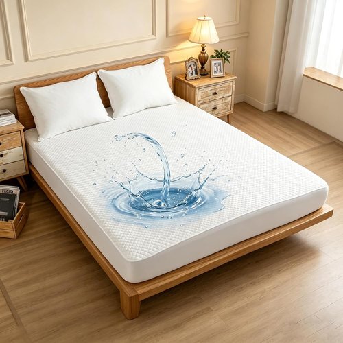 JOSOP Waterproof Mattress Protector - Queen Size Bamboo Viscose Cover | Breathable & Cooling Design