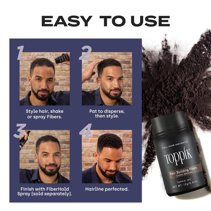 Toppik Hair Building Fibers, Auburn, 12g Fill In Fine or Thinning Hair, Instantly Thicker, Fuller Looking, 9 Shades for Men & Women, Keratin Protein Formula