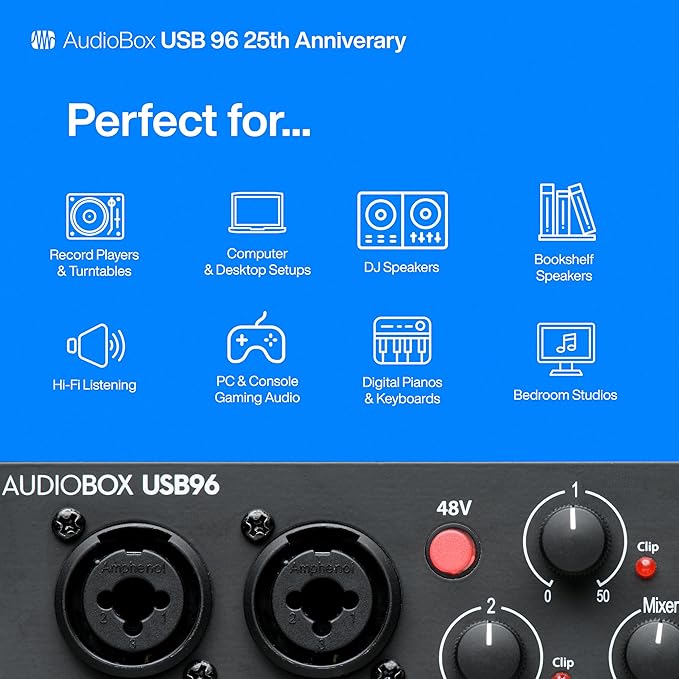 PreSonus AudioBox 96 25th Anniversary USB Audio Interface