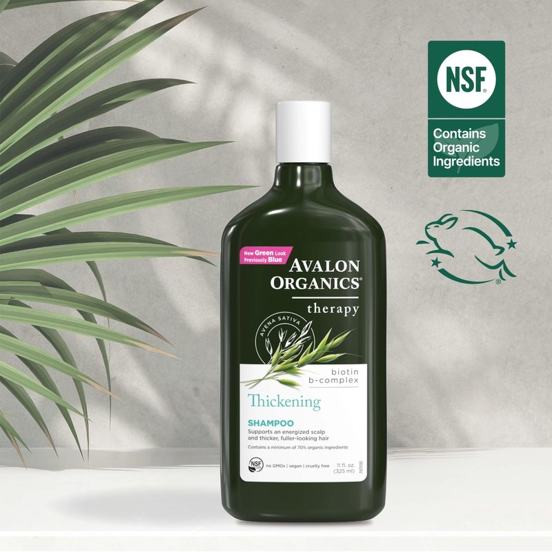 Avalon Organics All Natural Biotin B-Complex Therapy Shampoo, 11 Fl Oz