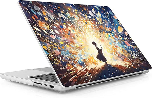 Lepeoac Case for MacBook Pro 16 inch Case 2026-2021 | M5 A3429 A3428 M4 M3 M2 M1 Pro/Max | Protective Hard Shell Laptop Cover with Screen Protector & Keyboard Cover | Colorful Lights & Stars