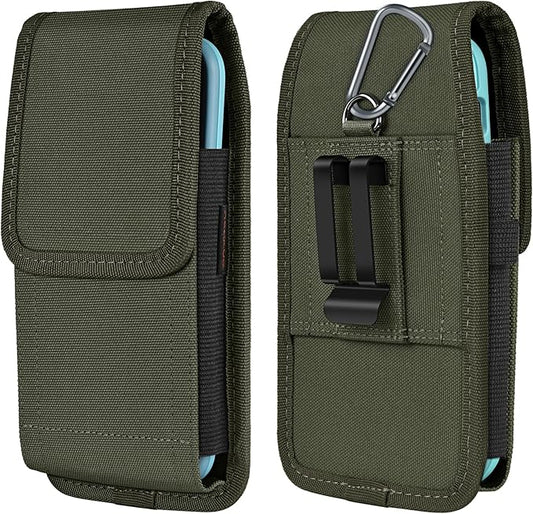 ACCKUO Phone Holster for Belt with Metal Clip and Magnetic Closure Compatible with Galaxy S25/S24/S23/S22/S21/S20 Ultra A16 A26 A35 A36 A55 A56 for Everyday Protection, XL-Green