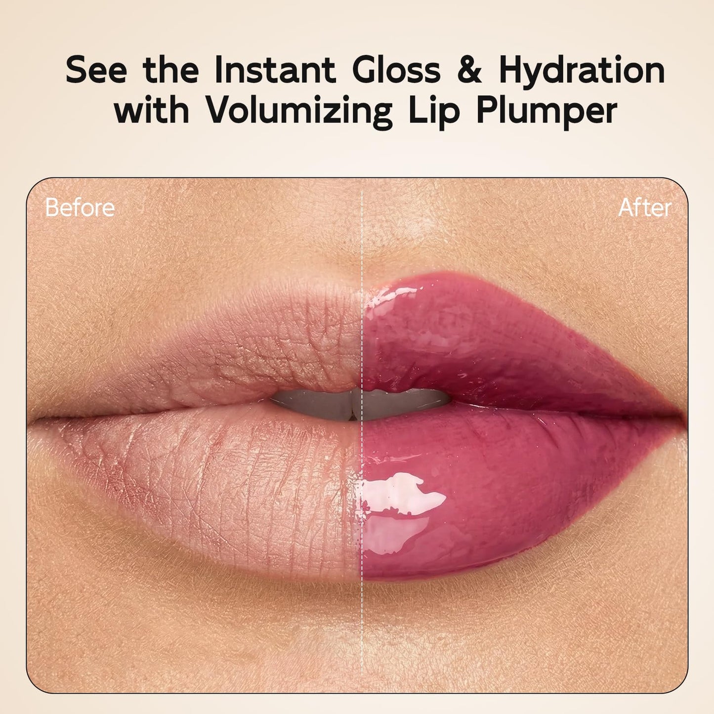 YouthVibe 5% Volufiline Lip Serum & Gloss, Hydrating Lip Care with Shea Butter, Collagen, Peptide & PDRN - Fuller-Looking Lips Over Time, No Burning or Tingling, Non-Sticky Essence - Berry Blush