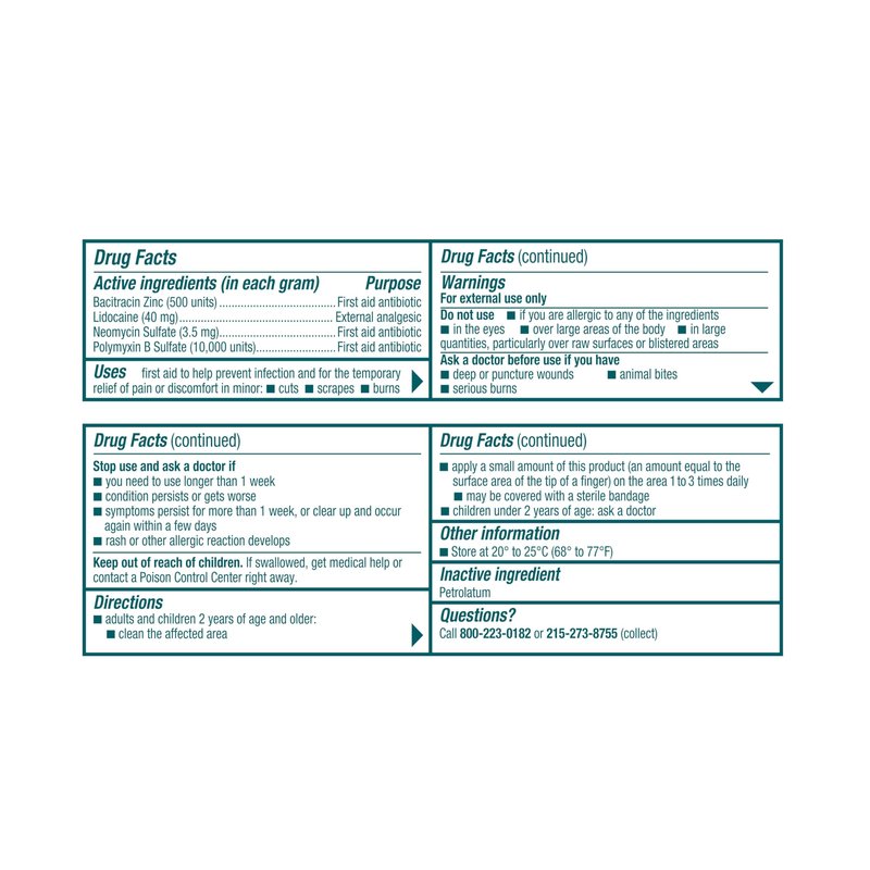 Neosporin + Lidocaine First Aid Triple Antibiotic Ointment, Fast-Acting, Maximum Strength Topical Pain Relief, 24-Hour Infection Protection that Numbs Away the Pain for Minor Wound Care, 0.5 oz