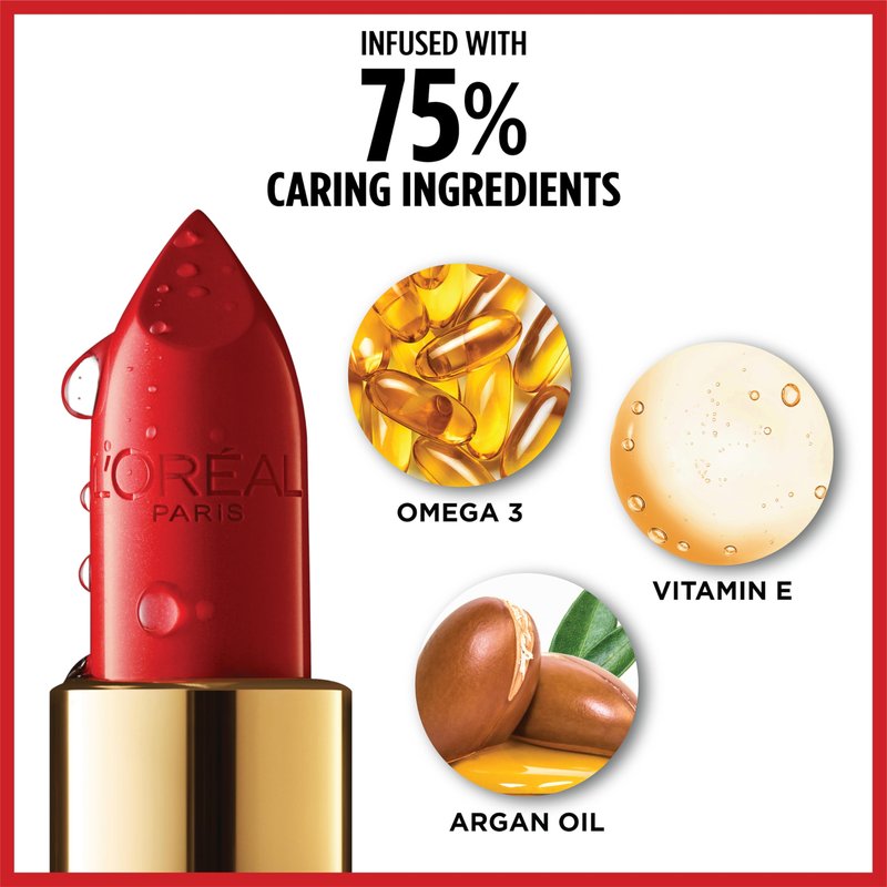 L'Oreal Paris Colour Riche Original Creamy, Hydrating Satin Lipstick with Argan Oil and Vitamin E, Caramel Latte , 1 Count