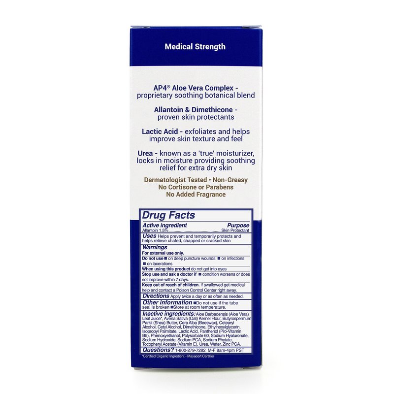 TriDerma Diabetics' Foot Cream for Dry Cracked Feet and Heels with Lactic Acid, Urea, AP4 Aloe Vera Gel, 4.2 oz Tube