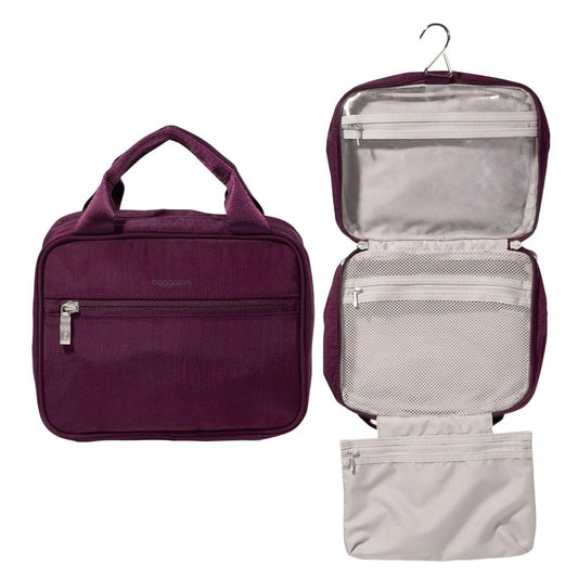 Baggallini Hanging Travel Toiletry Kit - Lightweight 6x10 Inch Makeup Bag