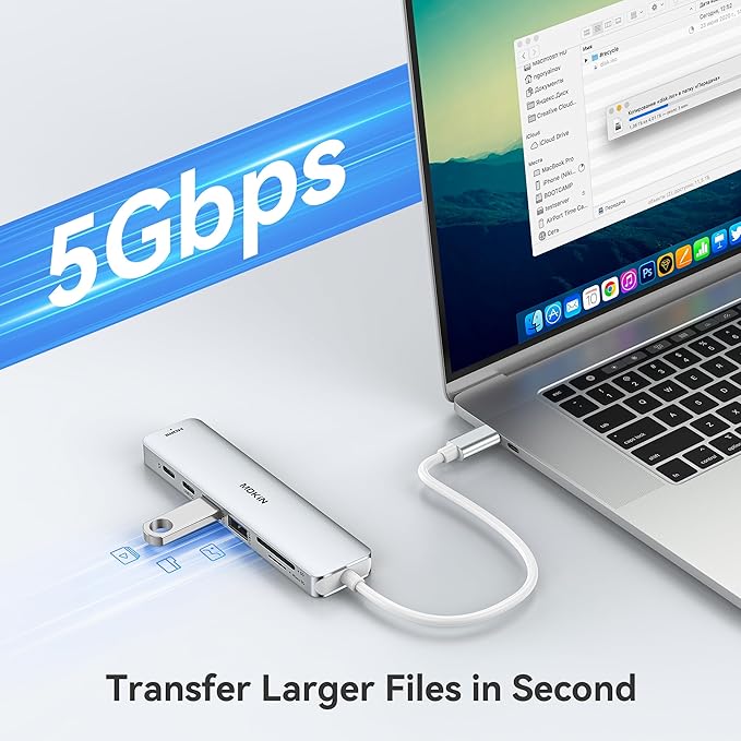 USB C Hub HDMI Adapter for MacBook Pro/Air, MOKiN 7 in 1 USB C Dongle with HDMI