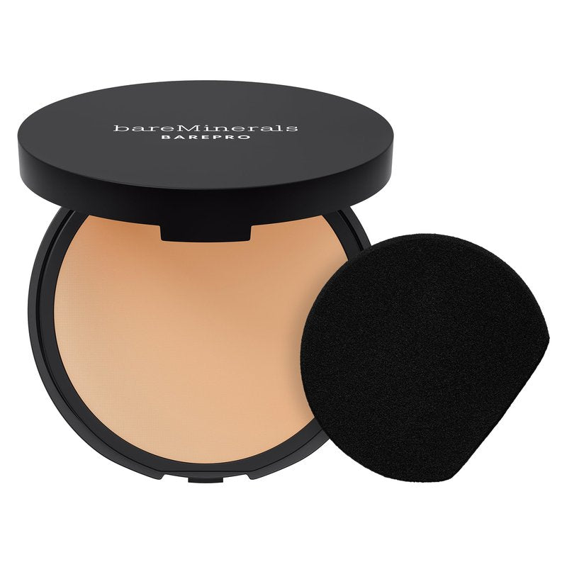bareMinerals Barepro 24HR Skin-Perfecting Powder Foundation, Matte Pressed Powder Foundation Full Coverage with Plant-Based Squalene, Oil Control, Vegan - Fair 17 Neutral