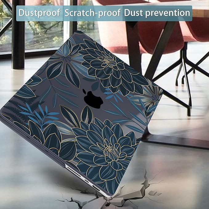 Mektron Case for 2026 M5 MacBook Pro 16 inch A3429 A3428 M4 A3403 A3186 M3 A2991 M2 A2780 M1 A2485 (2021-2025) Pro/Max with Liquid Retina XDR, Hard Shell Plastic Laptop Cover, Dahlia Flower C035
