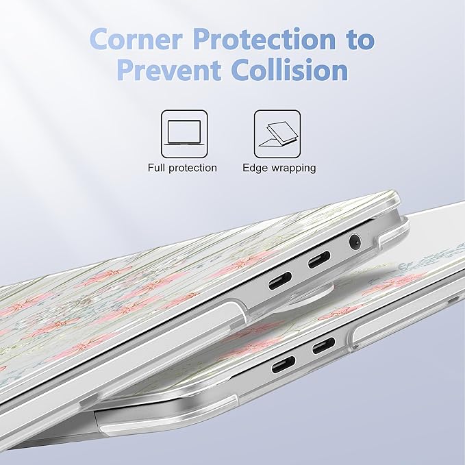 Lepeoac for MacBook Pro 16 inch Case 2019 2020 Release Model A2141, Plastic Hard Shell Cover with Keyboard Cover & Screen Protector for MacBook Pro 16 inch with Touch Bar & Touch ID, Floral C322