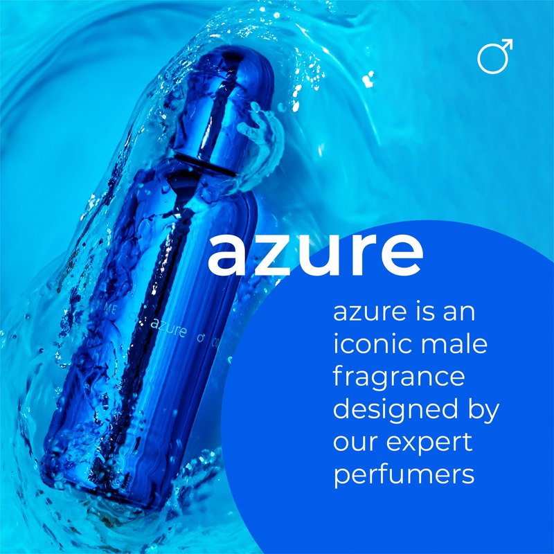 COLOUR ME Azure Perfume. 100ml Eau de Parfum Men, Luxury Fragrance - Aftershave, Long Lasting Perfumes for Men by Milton-Lloyd