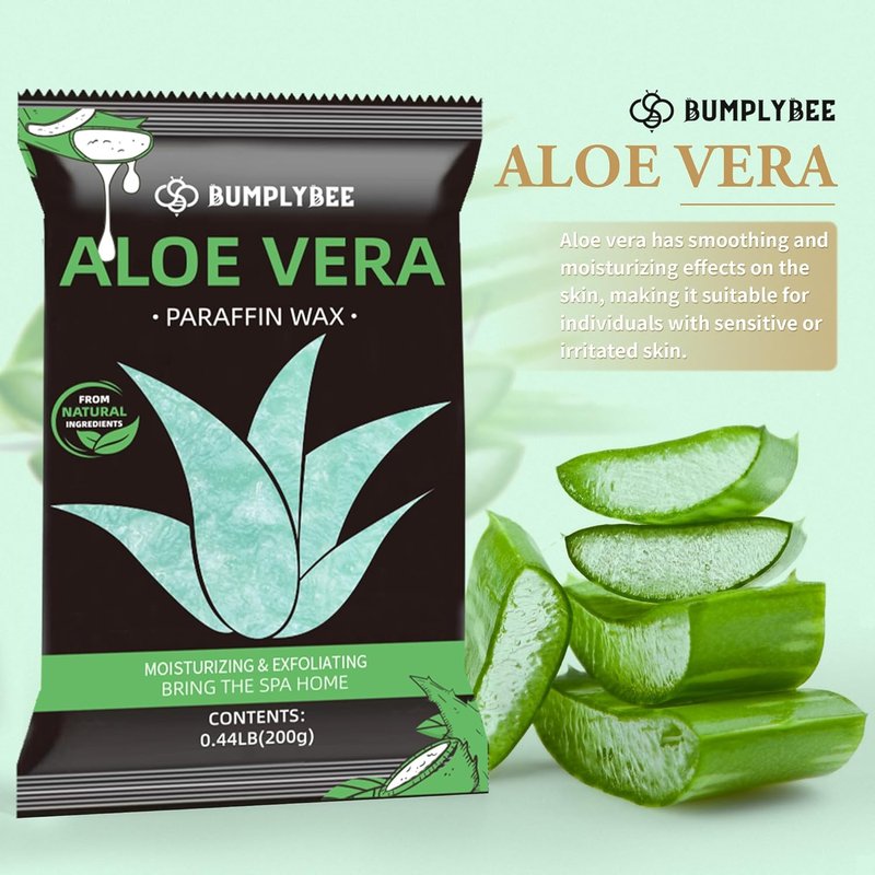Aloe Vera Paraffin Wax Refills - 10 Pack for Hand & Foot Wax Bath | Deep Hydration & Moisturizing Benefits