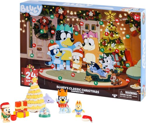 Bluey Advent Calendar - 24 Days of Surprises for Kids | Fun Toys, Stickers & Mini Christmas Tree