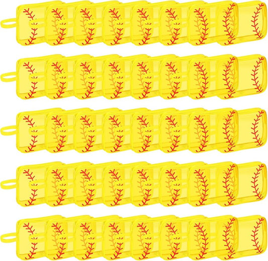 Softball Goodie Bags - 40 PCS Clear PVC Pouches | Waterproof Travel Organizers for Team Gifts