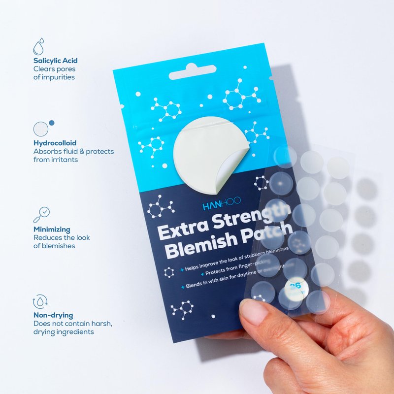 HANHOO T-Zone Pore Patch, Extra Strength & Custom Blemish Patch Bundle - With Salicylic Acid, Niacinamide & Hyaluronic Acid - For Blackhead and Acne Treatment - Korean Skincare - 54 Patches