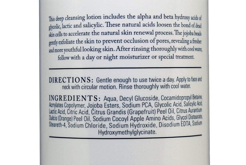 AHA/BHA Exfoliating Cleanser with Jojoba Oil - Deep Cleanse & Refresh 8 oz