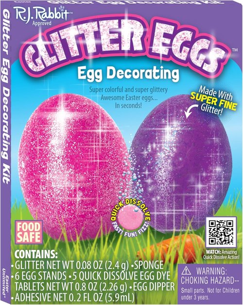 Easter Unlimited Glitter Egg Decorating Kit - Creative Crafting Fun for All Ages | Vibrant Colors & Easy Use