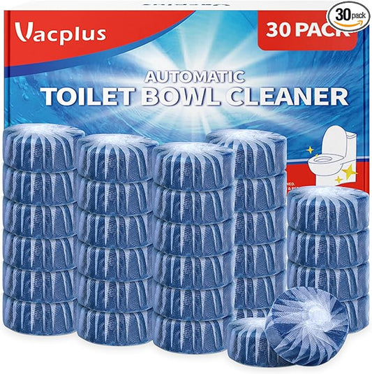 Vacplus Automatic Toilet Bowl Cleaner Tablets, Bathroom Toilet Tank Cleaner (30 PACK), VA-T165