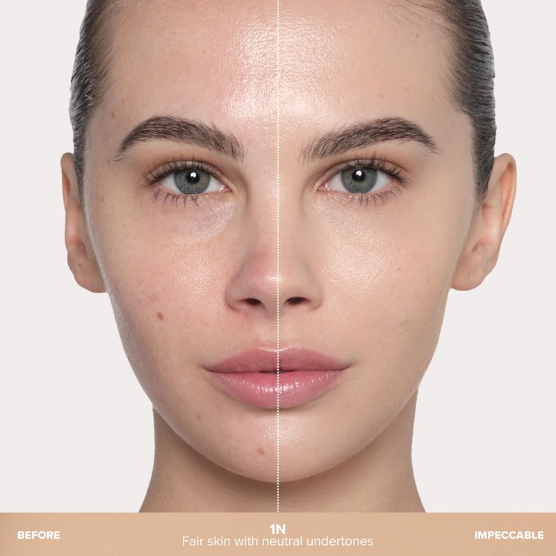 Anastasia Beverly Hills Impeccable Blurring Second Skin Matte Foundation - Full-Coverage Long-Wear Foundation with Soft-Focus Blurring Finish for Smooth Natural-Looking Skin - 1N