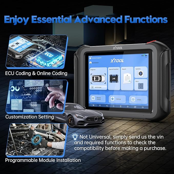 XTOOL D9S 2.0 ECU Coding Bidirectional Scan Tool, AI-Assisted OE Level Automotive Scanner, Topology Map, PMI, 45+ Resets, FCA/CAN FD/DoIP, Professional Full System Diagnostic Scanner, 3 Years Update
