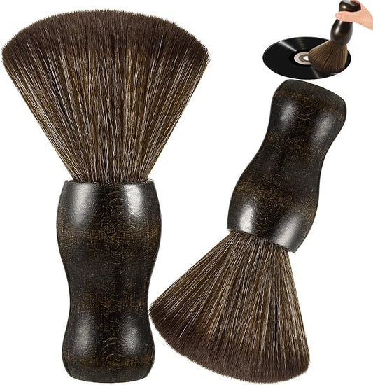 2 Pack Vinyl Turntable Wood Record Cleaning Brushes,Anti-Static Record Brush for Vinyl Albums LP CD Cartridge/Camera Lens/Computer Screen/Keyboard/Character Models