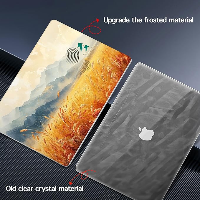 Lepeoac Case for MacBook Pro 16 inch Case 2026-2021 | M5 A3429 A3428 M4 M3 M2 M1 Pro/Max | Protective Hard Shell Laptop Cover with Screen Protector & Keyboard Cover | Wheat Field