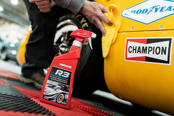 Mothers R3 Racing Rubber Remover, 24 oz. — Spray On & Wipe Off Pro Cleaner Removes Rubber Scuff Marks, Dirt & Grime from Paint, Glass, Vinyl Wraps, Tough Yet Gentle on Surfaces (09224)