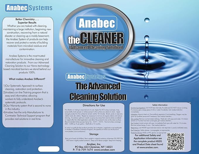 Crawl Space DIY Anabec Commercial Cleaner â 5 Gallon All-Purpose Industrial Cleaning Solution for Construction, Crawl Spaces & General Use